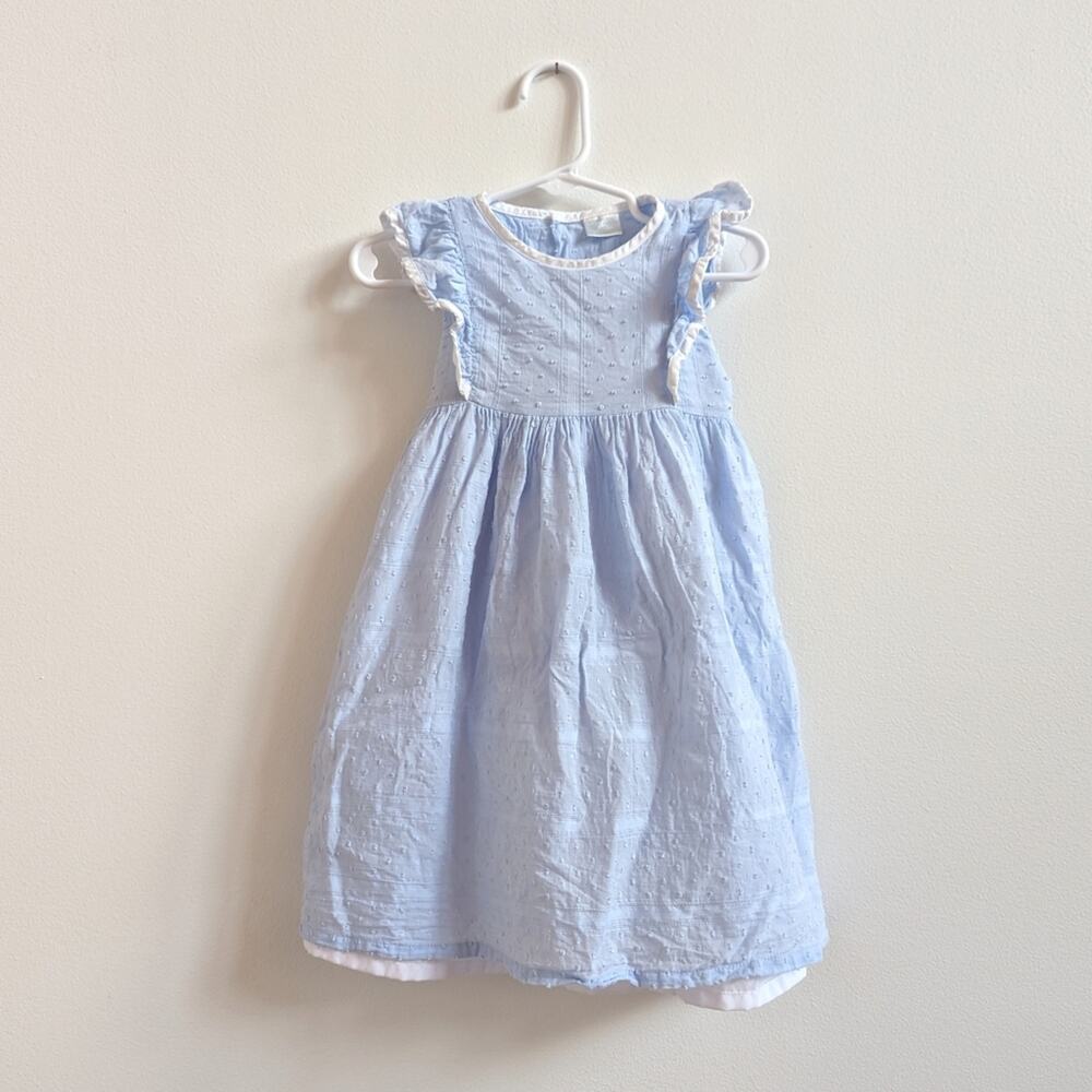 Edgehill Collection Dress Girls Sz 3T Blue Dot Girly Preppy